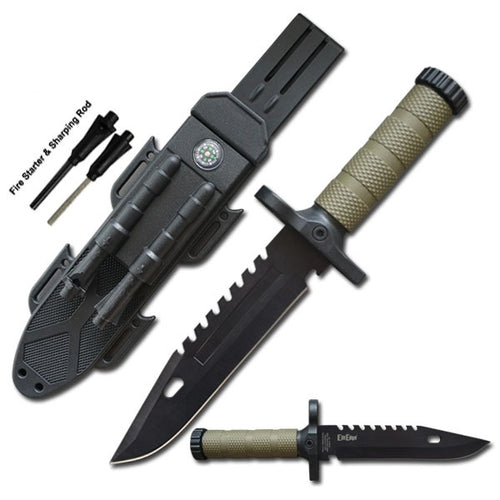 12.5" Tactical Hunting Fixed Blade Bowie Outdoor Survival Knife from Elit Edge