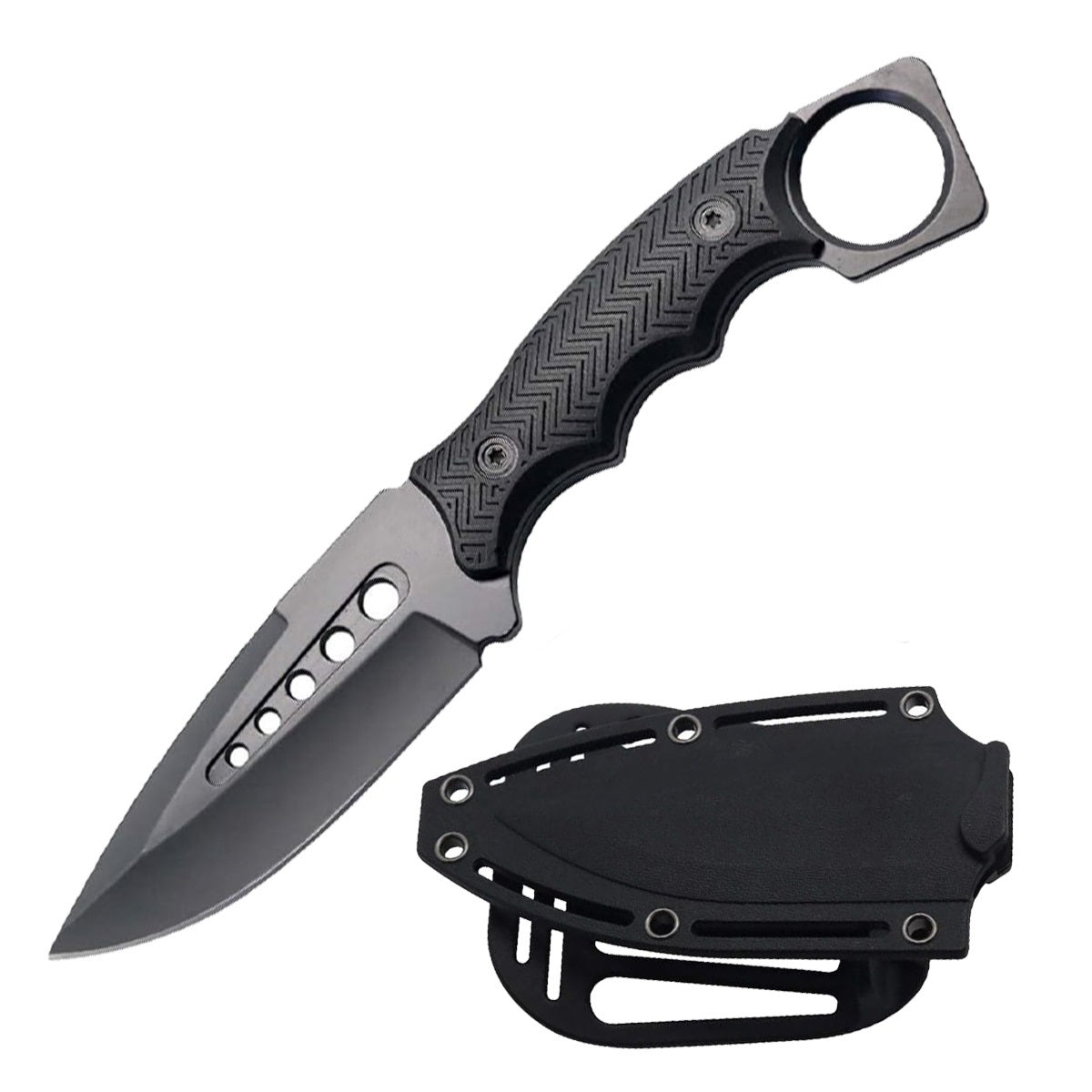 8.5″ Fixed Blade Tactical Hunting Knife – ABS Belt-Loop Sheath -From Elit Edge