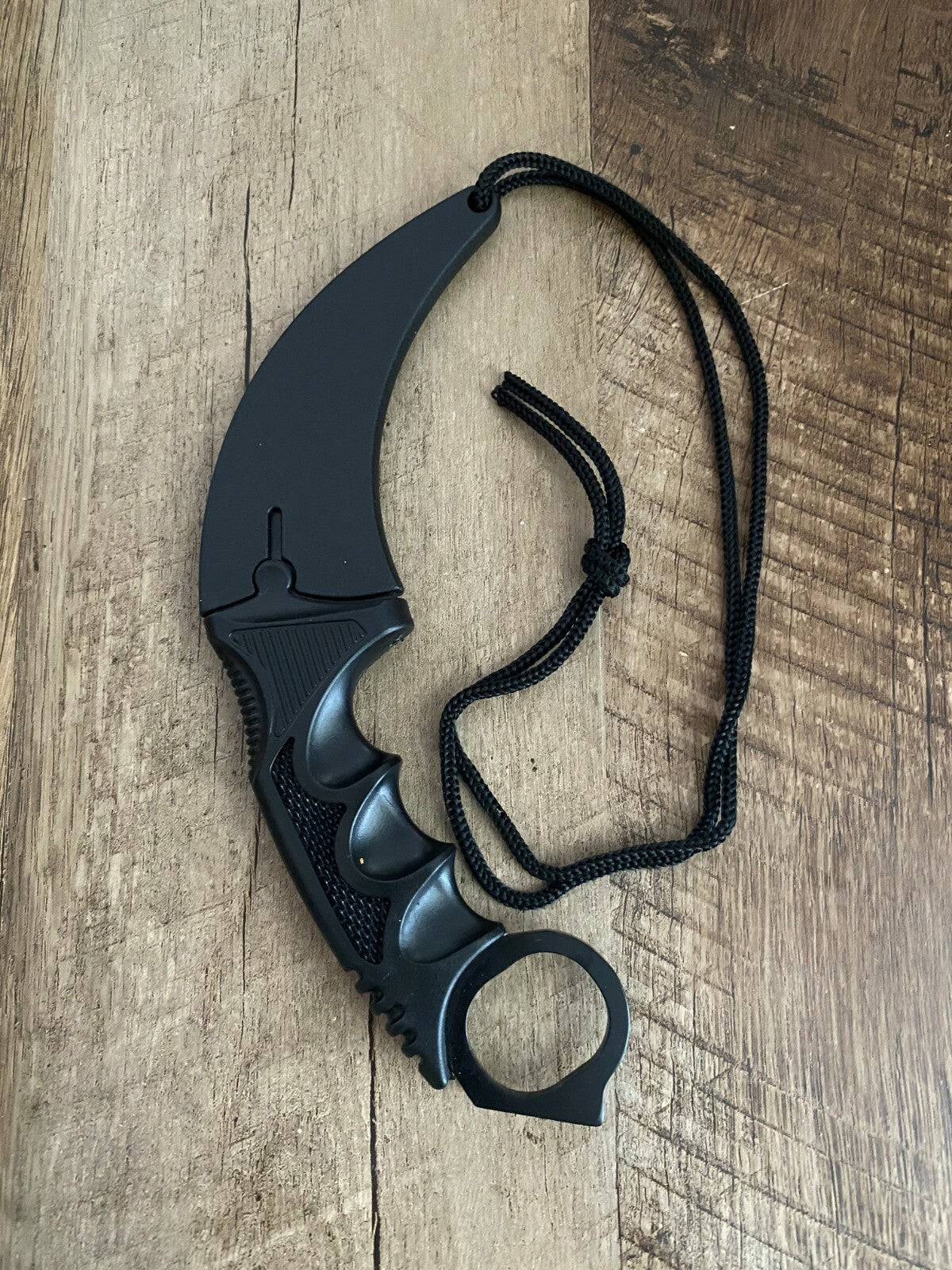 Black Tactical Combat Karambit Neck Knife – Fixed Blade Survival - From Elit Edge