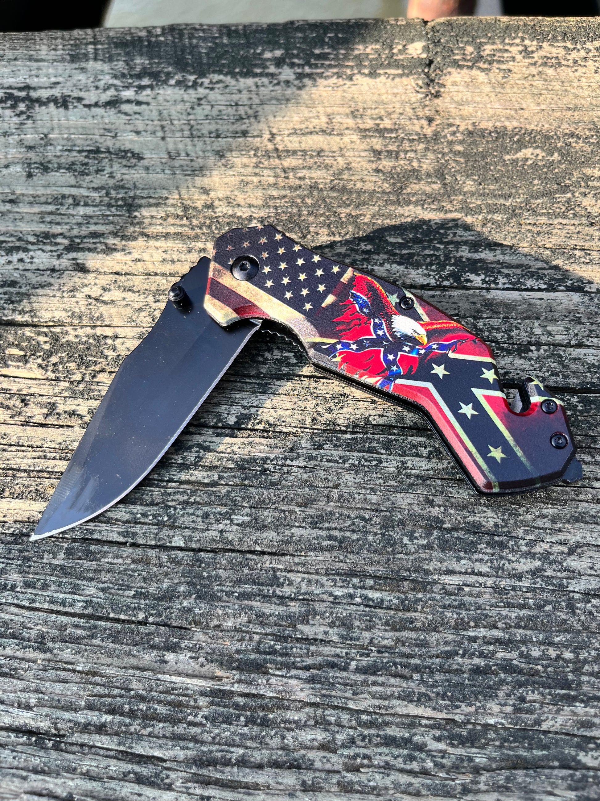 4.75" Closed USA Eagle Design Tactical Rescue Spring Assist Knife