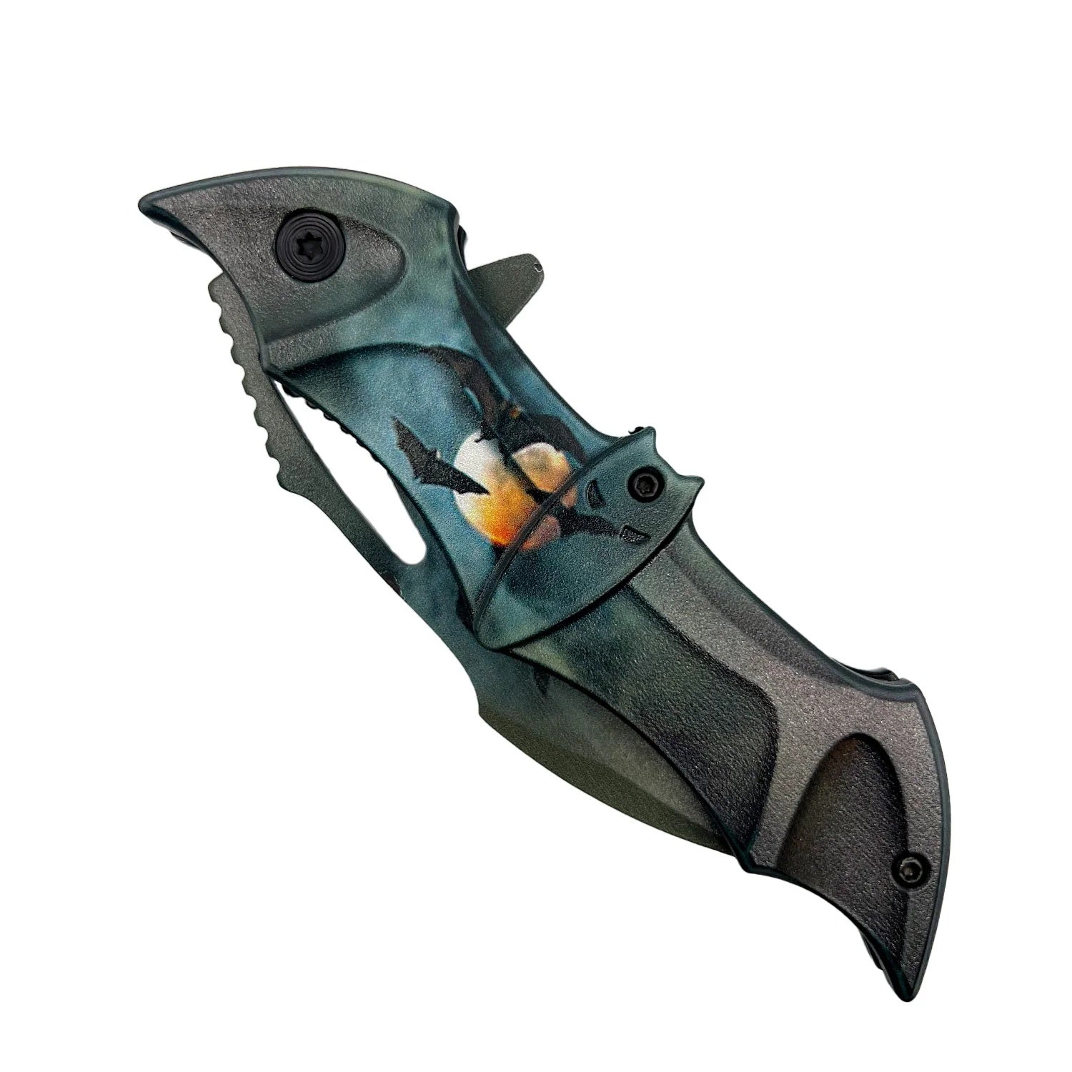 Midnight Dark Bat Spring Assisted Pocket Folding Knife from Elit Edge